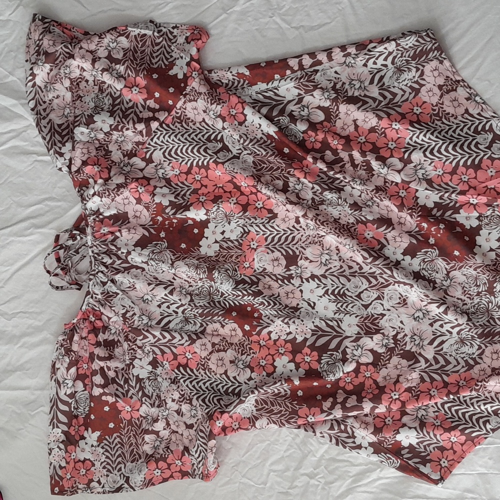 Floral silky shirt